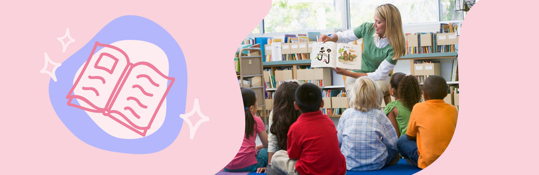 Banner image of a teacher in a classroom with students