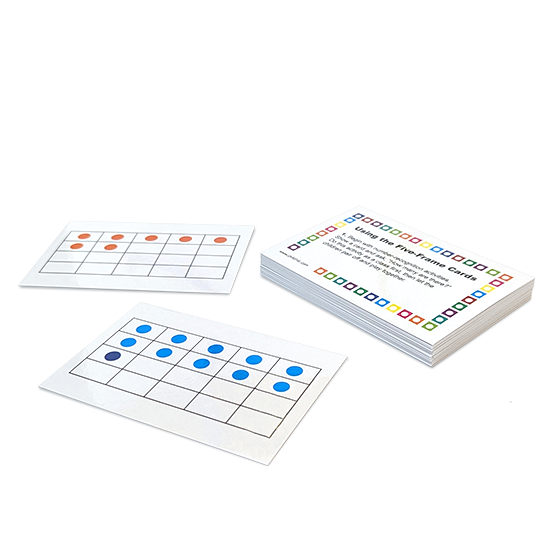 Math flashcards with dot grids for teaching counting, number patterns, and arithmetic skills in children