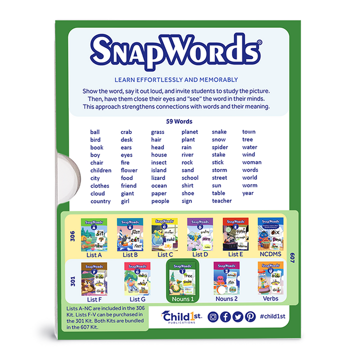 SnapWords® Nouns List 1