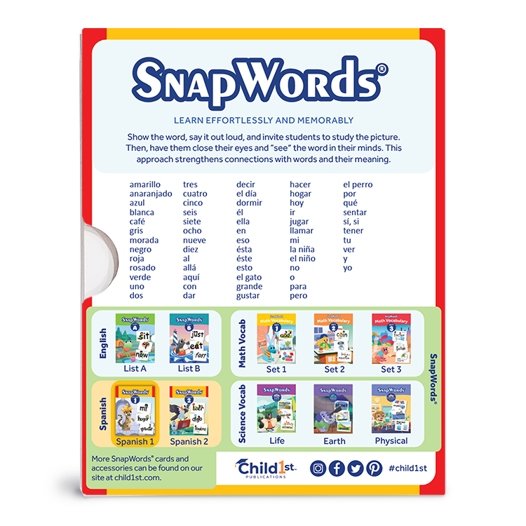 The back of the Spanish 1 Cards