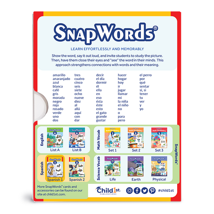 The back of the Spanish 1 Cards