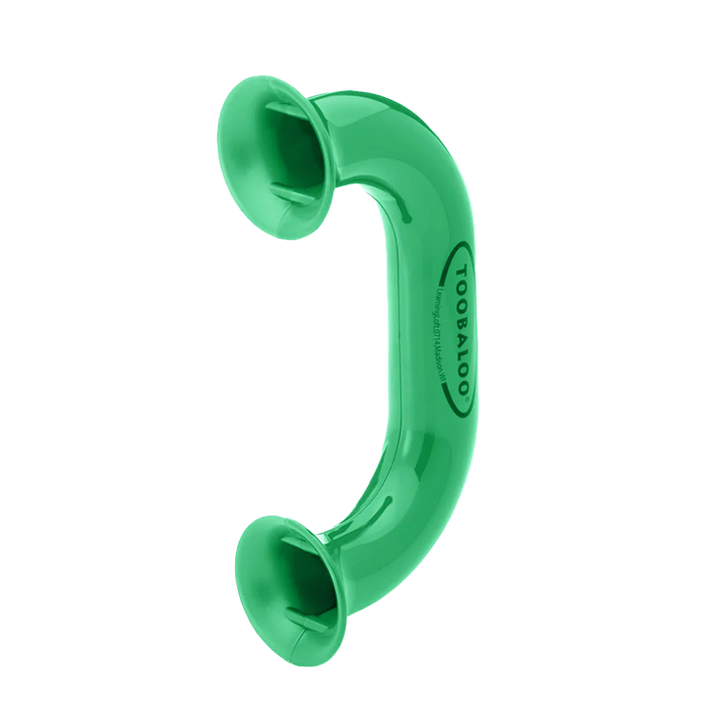 Transparent image of the Toobaloo Reading Fluency Tool in green, designed to enhance reading fluency and comprehension through auditory feedback.