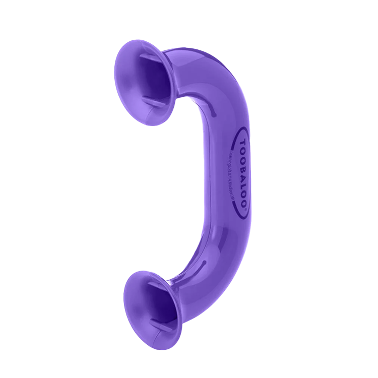 Transparent image of the Toobaloo Reading Fluency Tool in purple, used for improving reading fluency and comprehension through enhanced auditory feedback.