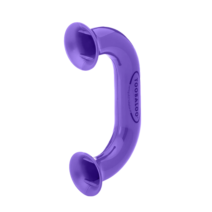 Transparent image of the Toobaloo Reading Fluency Tool in purple, used for improving reading fluency and comprehension through enhanced auditory feedback.