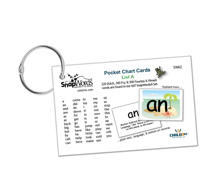 SnapWords 607 Student Cards Sample